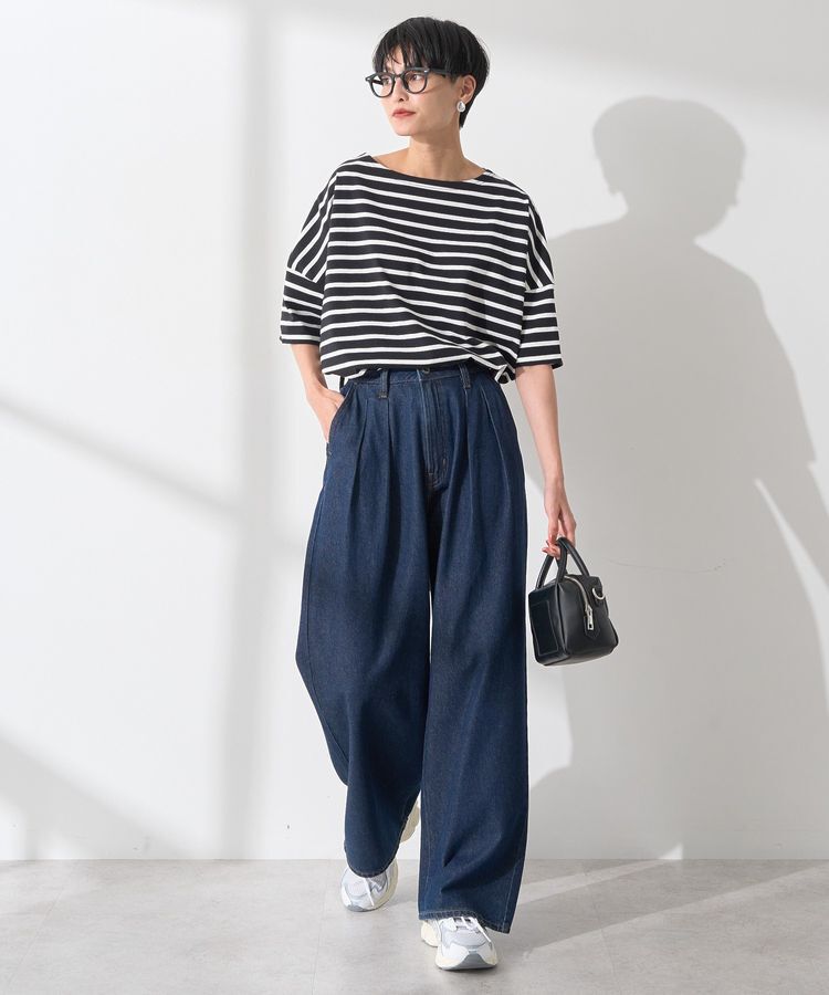 AMERICAN HOLIC「バスクボーダー半袖プルオーバー」|Tシャツ・カットソー|