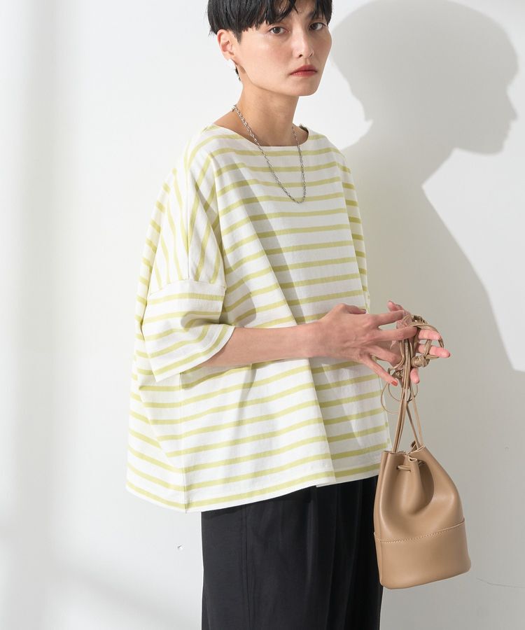 AMERICAN HOLIC「バスクボーダー半袖プルオーバー」|Tシャツ・カットソー|