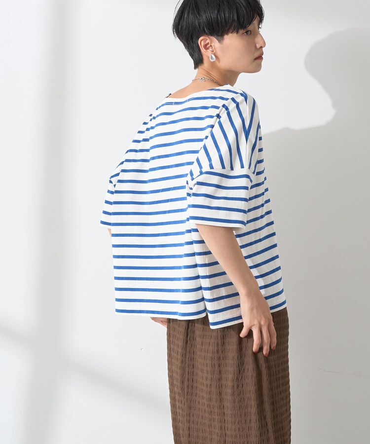 AMERICAN HOLIC「バスクボーダー半袖プルオーバー」|Tシャツ・カットソー|