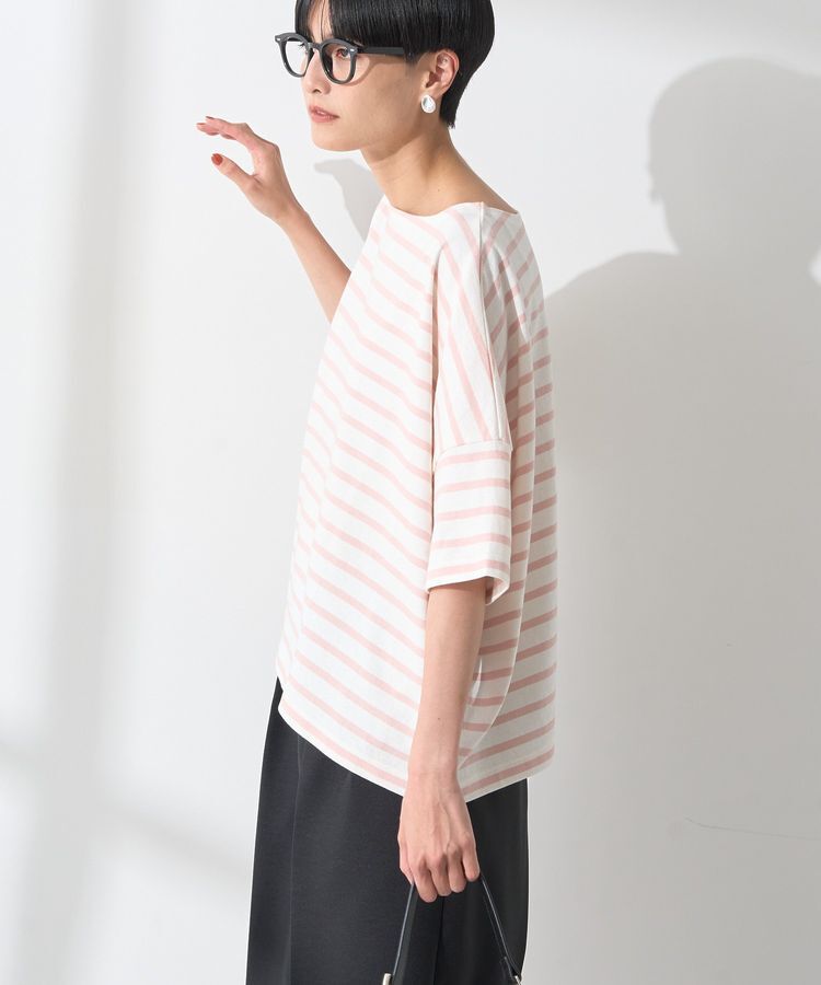 AMERICAN HOLIC「バスクボーダー半袖プルオーバー」|Tシャツ・カットソー|