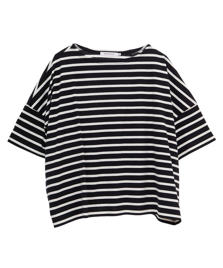 AMERICAN HOLIC「バスクボーダー半袖プルオーバー」|Tシャツ・カットソー|