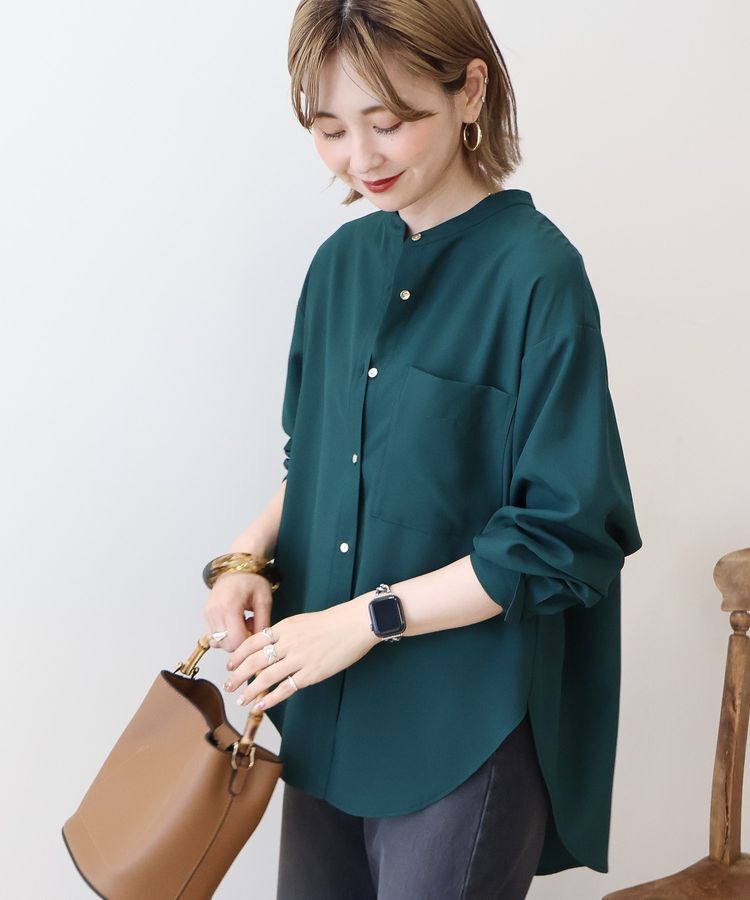 AMERICAN HOLIC「金ボタンバックシャンロングシャツ/チュニック」|シャツ・ブラウス|