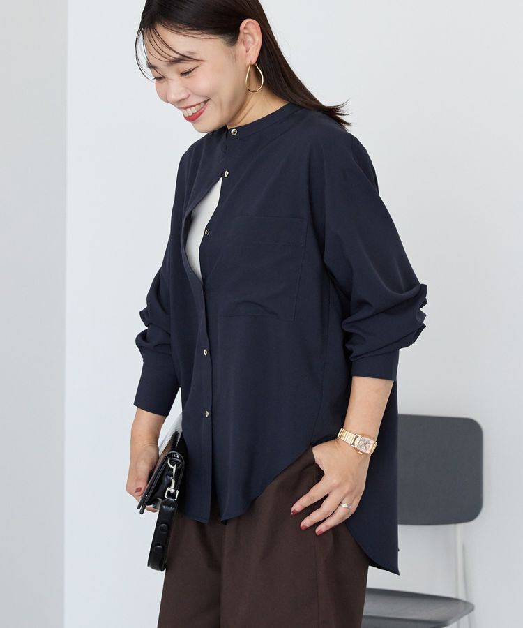 AMERICAN HOLIC「金ボタンバックシャンロングシャツ/チュニック」|シャツ・ブラウス|