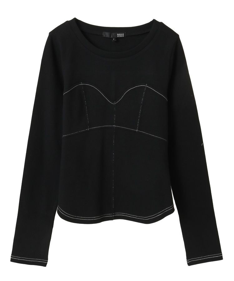 Green Parks「・SUGAR SPOON ビスチェラインリブロンTEE」|Tシャツ・カットソー|