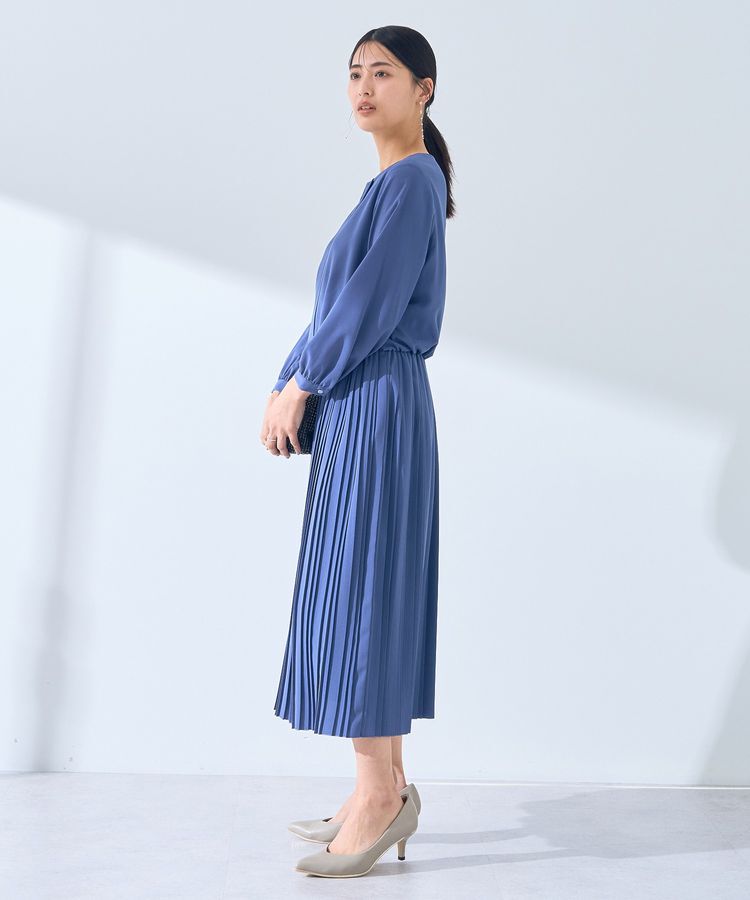 YECCA VECCA「ジョーゼットプリーツワンピース」|ワンピース|