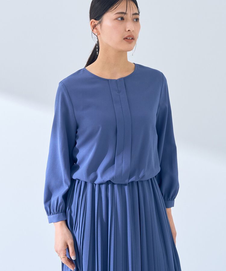 YECCA VECCA「ジョーゼットプリーツワンピース」|ワンピース|