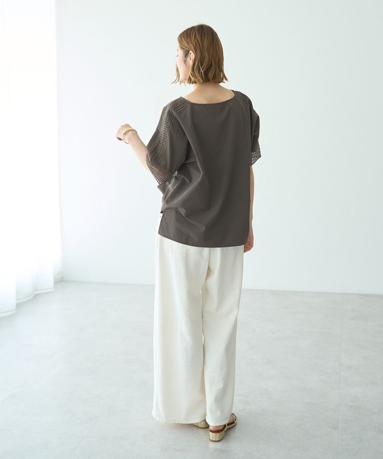 YECCA VECCA「レースMIXドルマンブラウス」|シャツ・ブラウス|