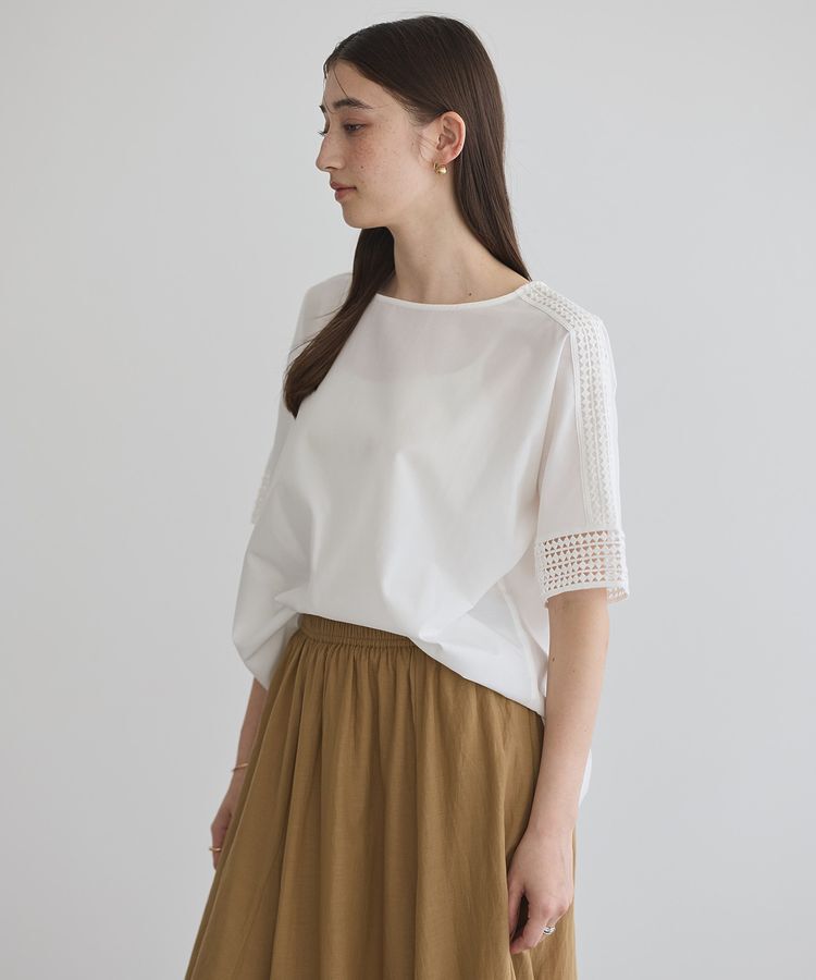 YECCA VECCA「レースMIXドルマンブラウス」|シャツ・ブラウス|