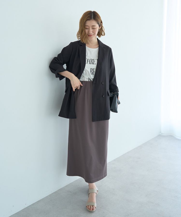 YECCA VECCA「【接触冷感】COOLシャツテーラードジャケット」|テーラードジャケット|