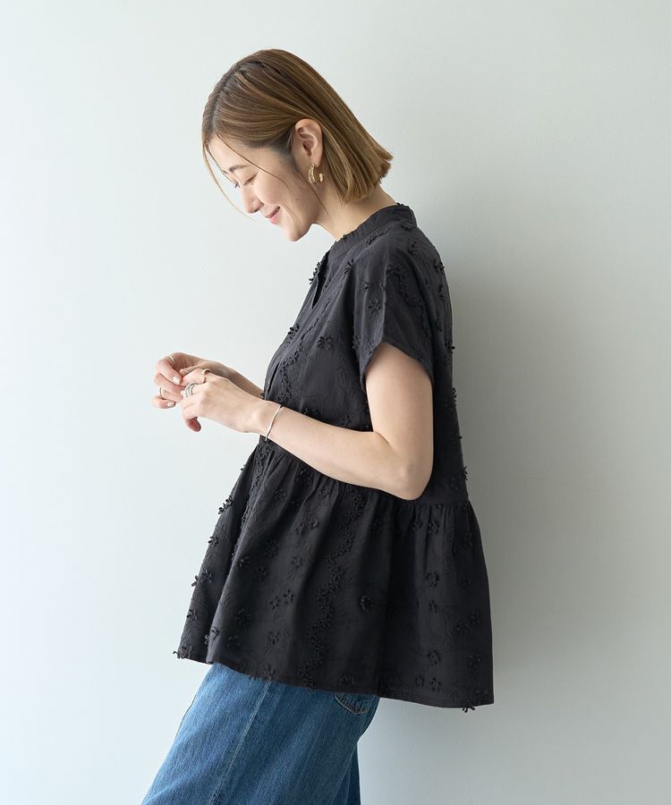 YECCA VECCA「3Dフラワーエンブロイダリーブラウス」|シャツ・ブラウス|