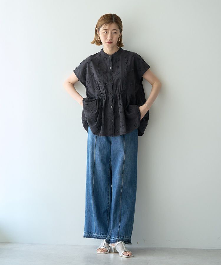 YECCA VECCA「3Dフラワーエンブロイダリーブラウス」|シャツ・ブラウス|