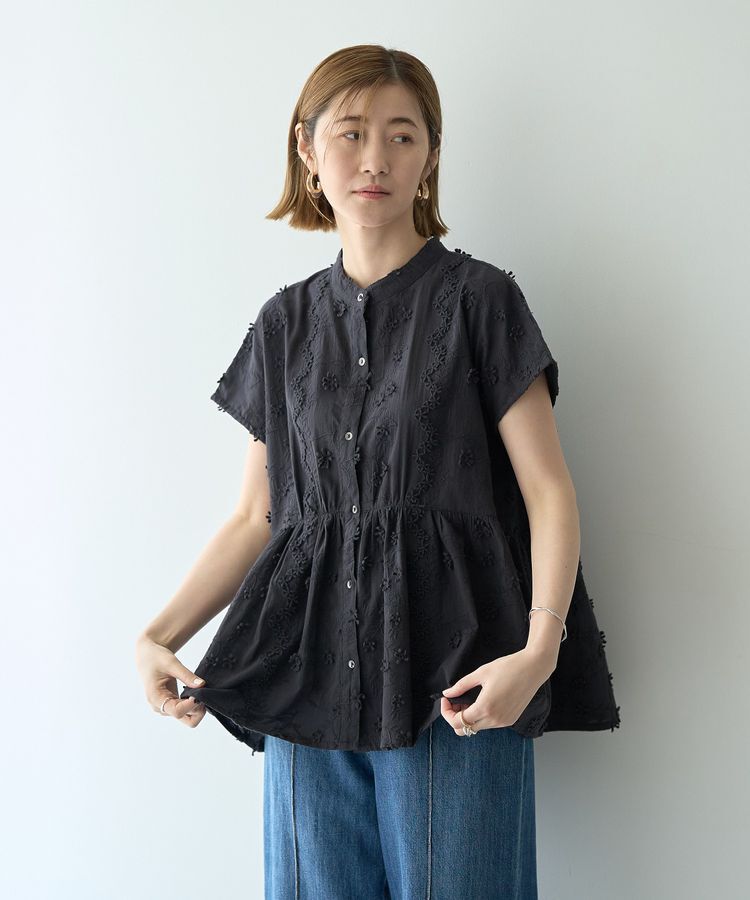 YECCA VECCA「3Dフラワーエンブロイダリーブラウス」|シャツ・ブラウス|