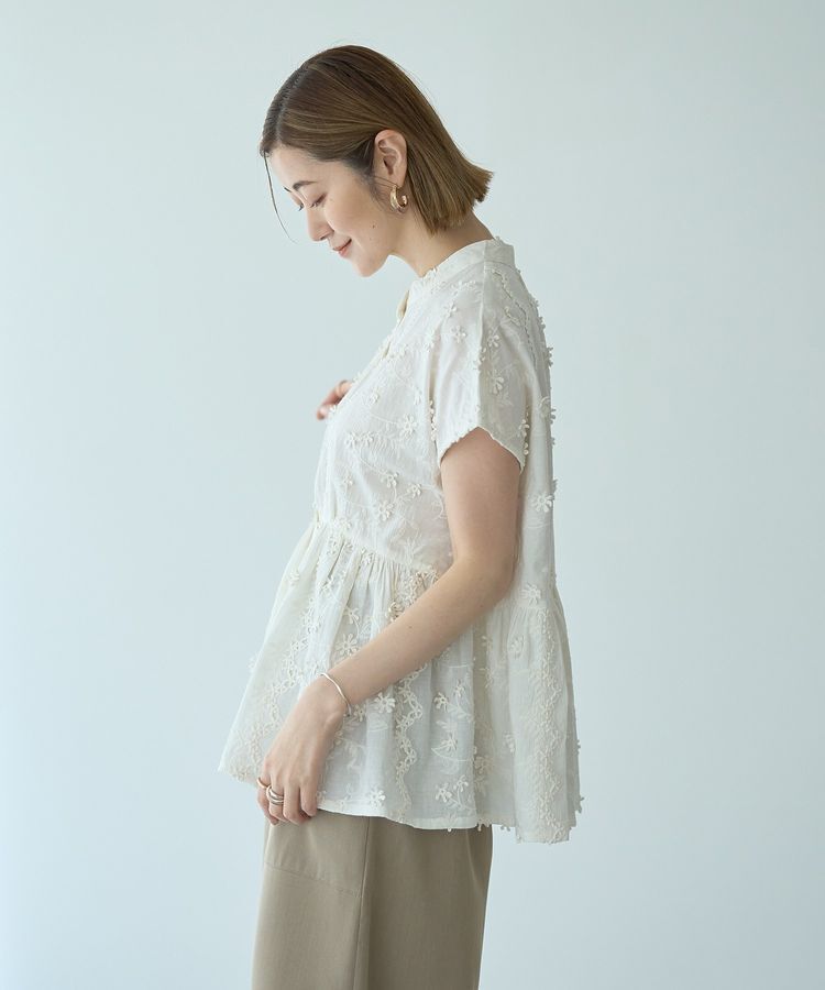 YECCA VECCA「3Dフラワーエンブロイダリーブラウス」|シャツ・ブラウス|