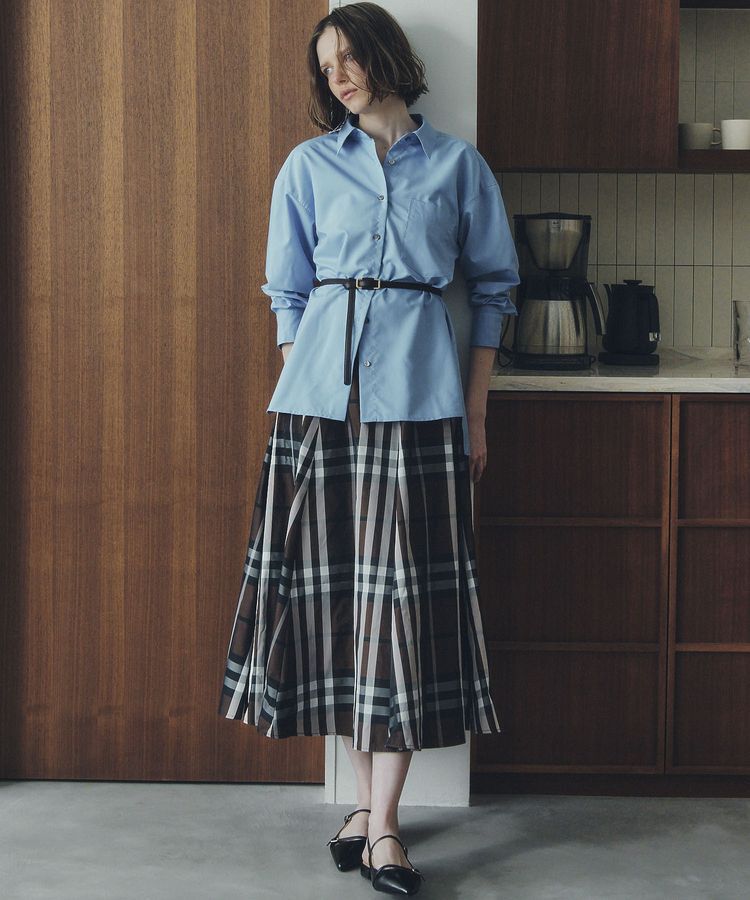 YECCA VECCA「【撥水】メモリーフレアスカート」|フレア|Brown