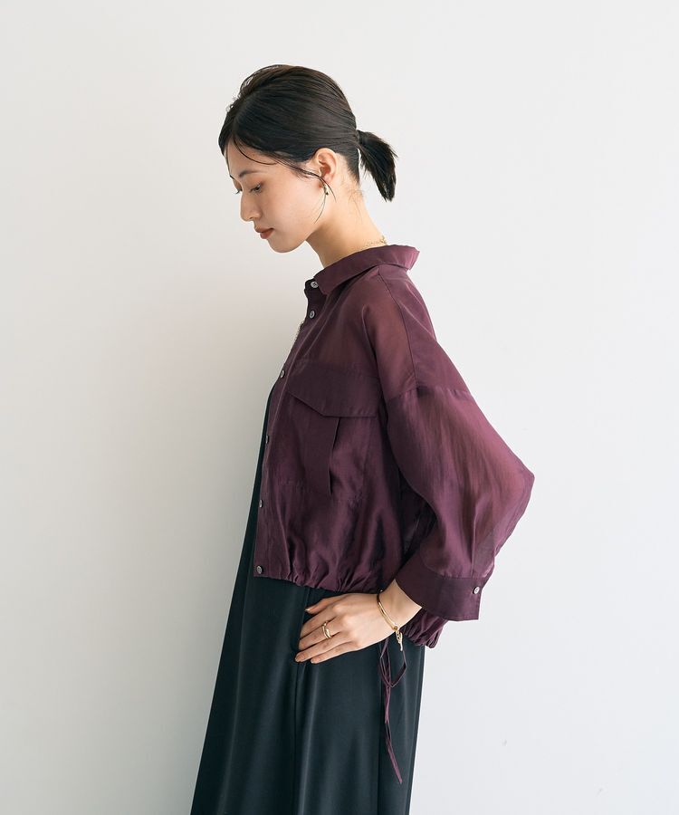 YECCA VECCA「【2点SET】シアーシャツ&times;Aラインキャミワンピース」|ワンピース|