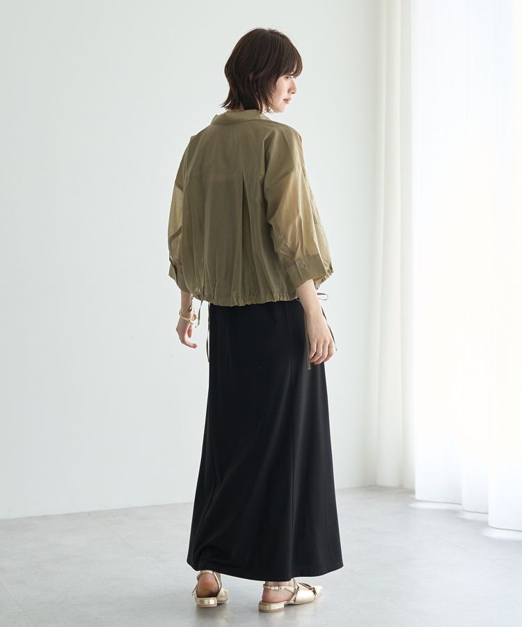 YECCA VECCA「【2点SET】シアーシャツ&times;Aラインキャミワンピース」|ワンピース|