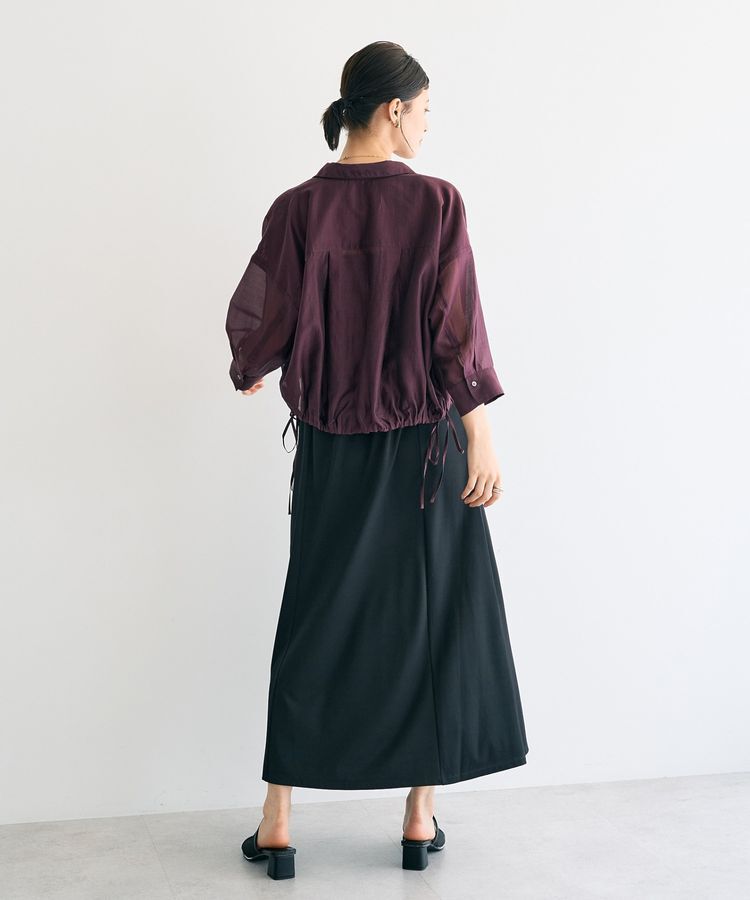 YECCA VECCA「【2点SET】シアーシャツ&times;Aラインキャミワンピース」|ワンピース|