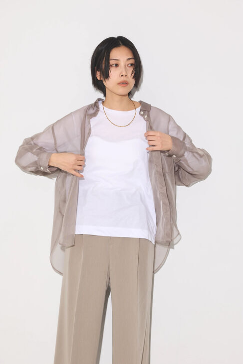 GARAGE OF GOOD CLOTHING「オーガンジーオーバーサイズブラウス」|シャツ・ブラウス|