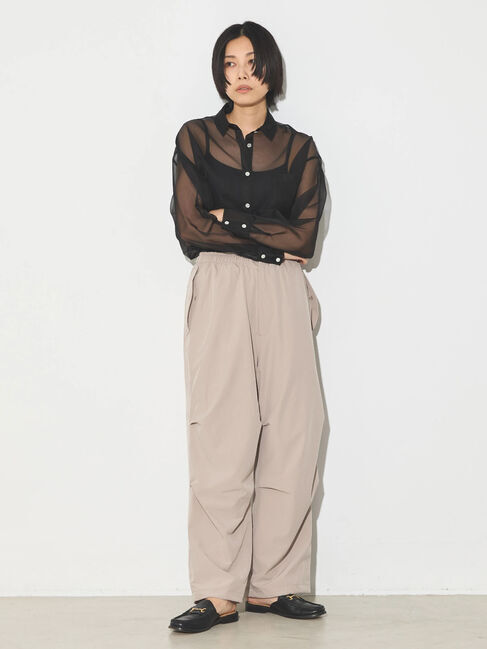 GARAGE OF GOOD CLOTHING「オーガンジーオーバーサイズブラウス」|シャツ・ブラウス|