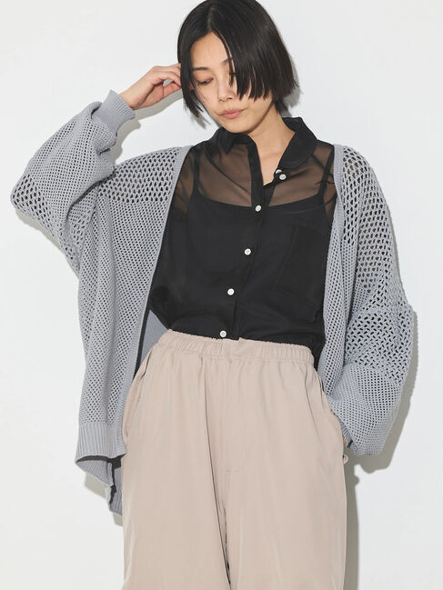 GARAGE OF GOOD CLOTHING「オーガンジーオーバーサイズブラウス」|シャツ・ブラウス|