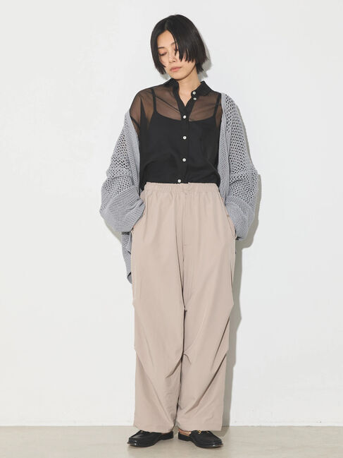 GARAGE OF GOOD CLOTHING「オーガンジーオーバーサイズブラウス」|シャツ・ブラウス|