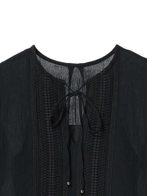 GARAGE OF GOOD CLOTHING「レース付きハーフスリーブワンピース」|ワンピース|