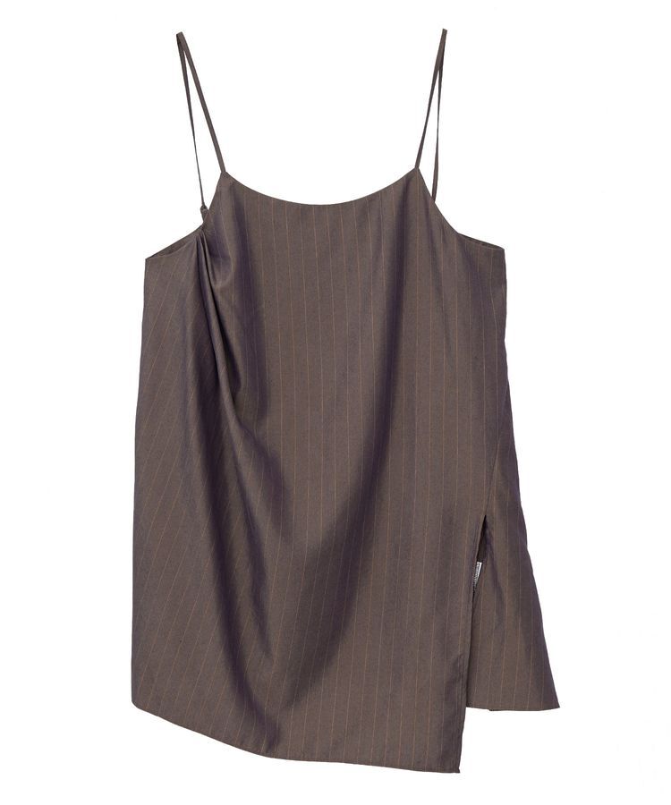 GARAGE OF GOOD CLOTHING「【日本製】ストライプアシンメトリーキャミビスチェ」|ベスト・ジレ|