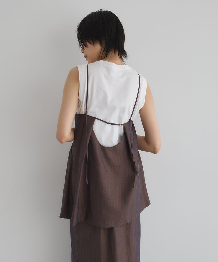 GARAGE OF GOOD CLOTHING「【日本製】ストライプアシンメトリーキャミビスチェ」|ベスト・ジレ|