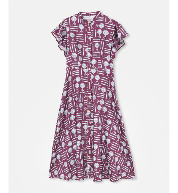 LOULOU WILLOUGHBY「【LOULOU WILLOUGHBY】グローブプリント ワンピース」|ワンピース|