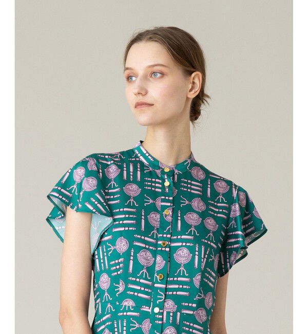 LOULOU WILLOUGHBY「【LOULOU WILLOUGHBY】グローブプリント ワンピース」|ワンピース|