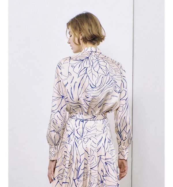 allureville「スケッチボタニカルプリントボウタイブラウス」|シャツ・ブラウス|