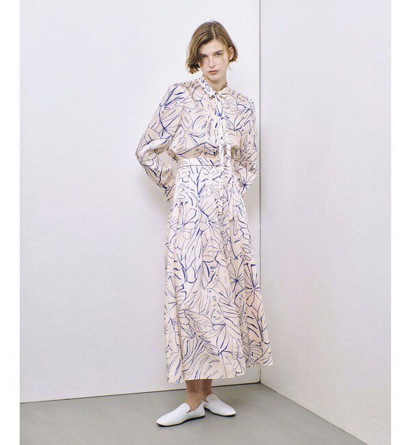 allureville「スケッチボタニカルプリントボウタイブラウス」|シャツ・ブラウス|