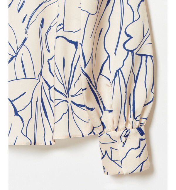 allureville「スケッチボタニカルプリントボウタイブラウス」|シャツ・ブラウス|