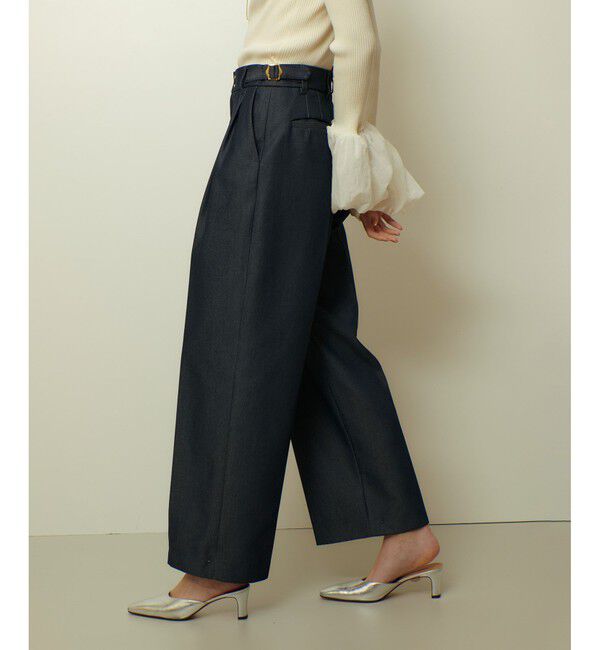 allureville「リジッドデニムライクパンツ」|デニム|