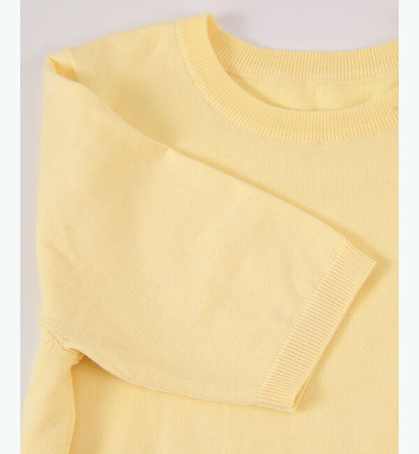 ur's「クルーネックハーフスリーブニット」|ニット・セーター|