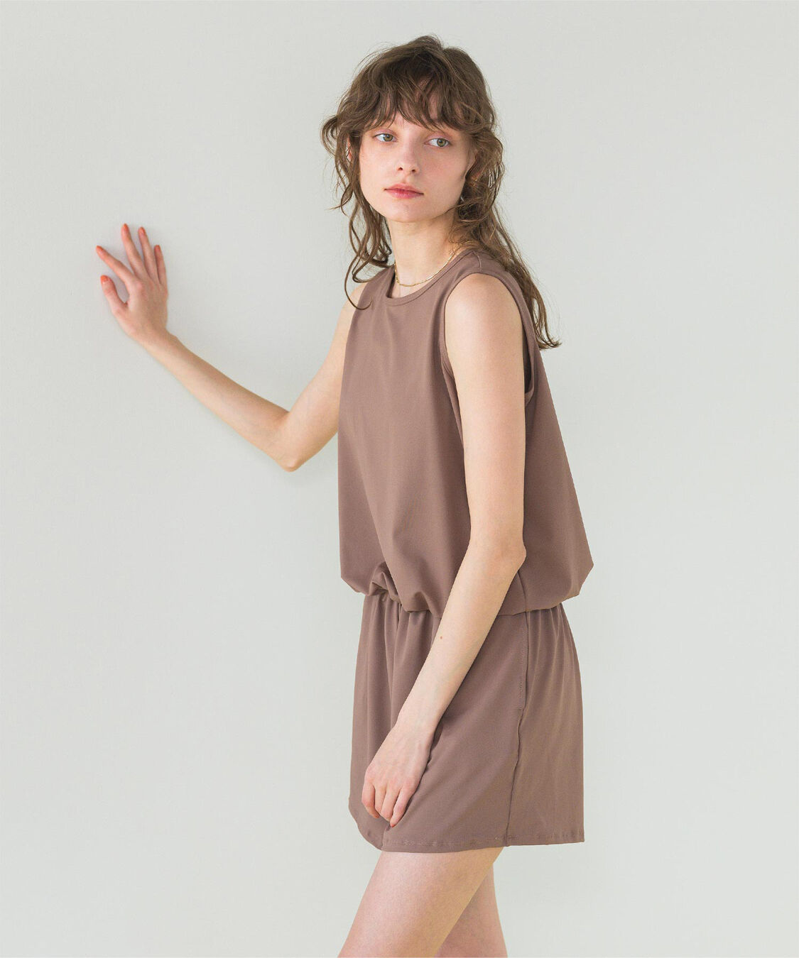 SEA DRESS「ﾊﾞｯｸﾘﾎﾞﾝﾉｰｽﾘｰﾌﾞｵｰﾙｲﾝﾜﾝ/水着」|コンビネゾン|