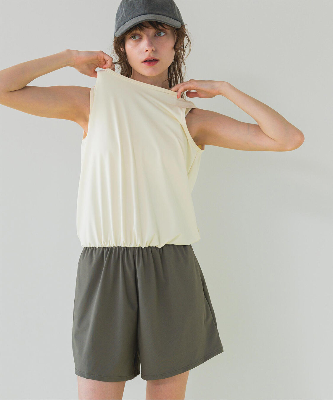 SEA DRESS「ﾊﾞｯｸﾘﾎﾞﾝﾉｰｽﾘｰﾌﾞｵｰﾙｲﾝﾜﾝ/水着」|コンビネゾン|