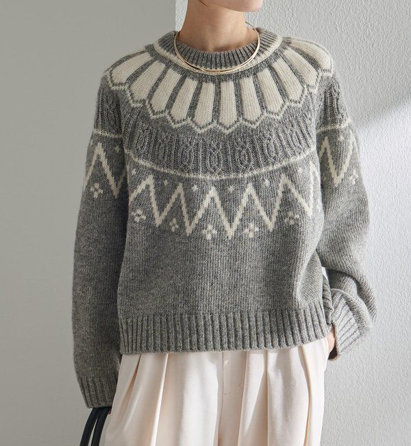  「シェットランドウール求心ニットプルオーバー」|キャミソール|