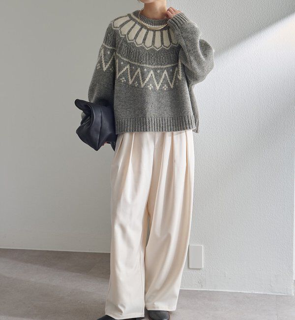  「シェットランドウール求心ニットプルオーバー」|キャミソール|