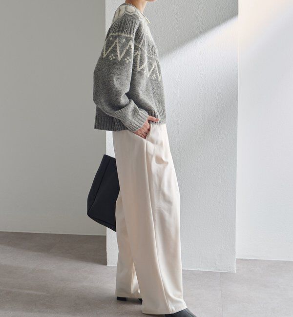  「シェットランドウール求心ニットプルオーバー」|キャミソール|