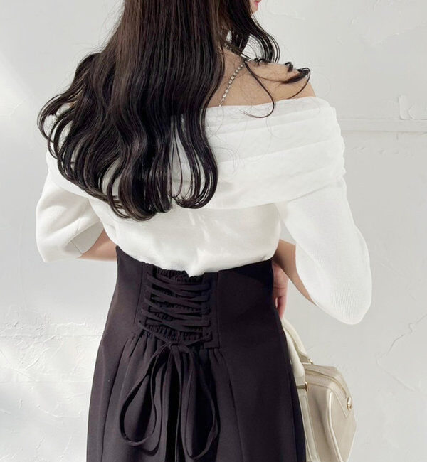  「【マイナス5キロ見え】後ろレースアップマーメイドスカート」|スカート|