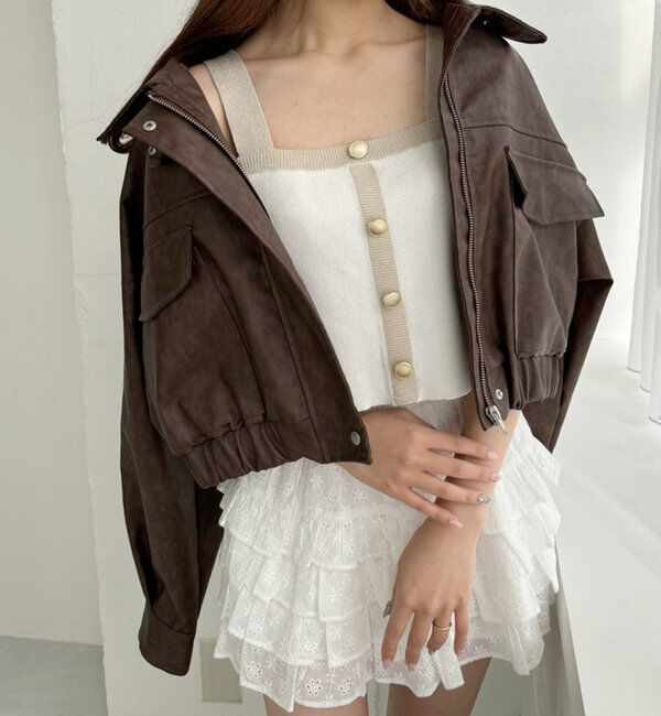  「セット対応/配色ラメニットビスチェ」|ニット・セーター|