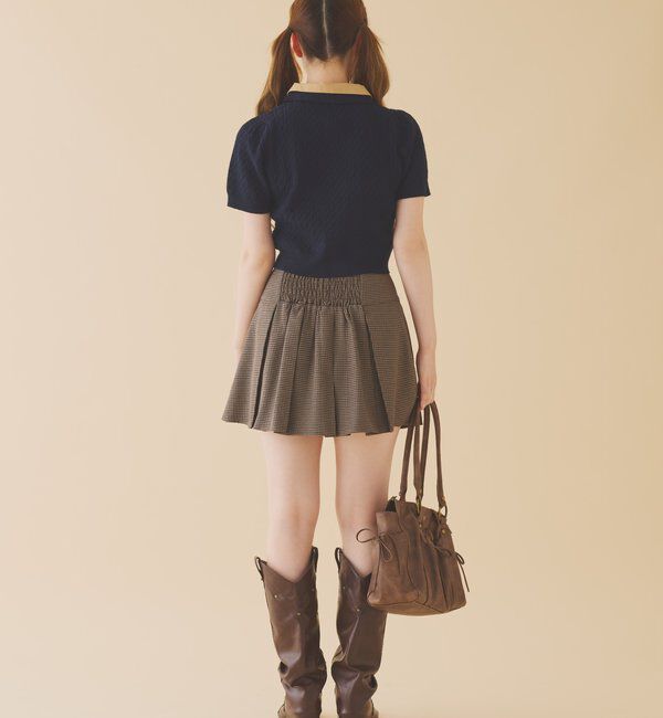  「サイドベルトプリーツスカート」|スカート|
