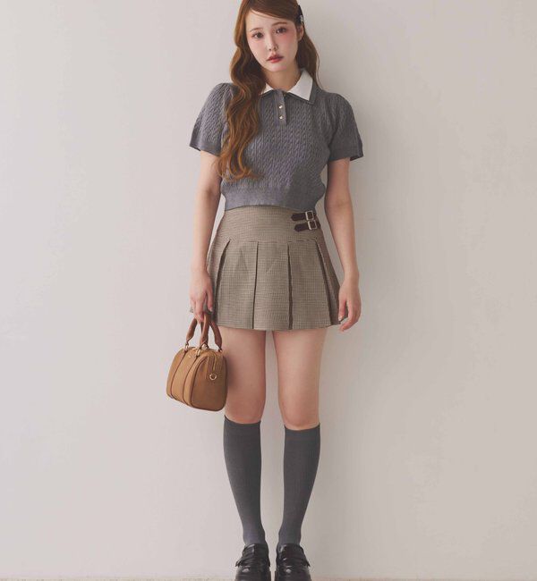 「サイドベルトプリーツスカート」|スカート|