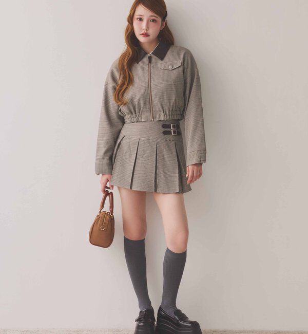  「サイドベルトプリーツスカート」|スカート|
