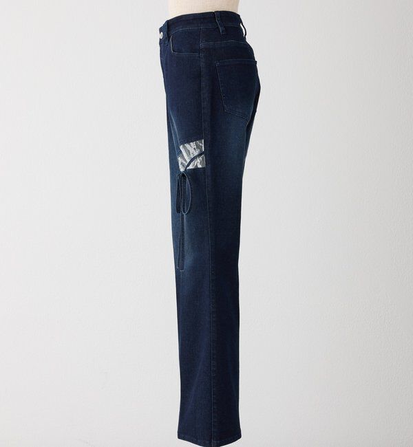  「サイドカットレースフレアデニム」|その他|