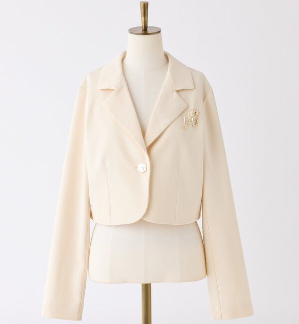  「【WEB限定リバイバル】ブローチ付きショートテーラージャケット」|テーラードジャケット|