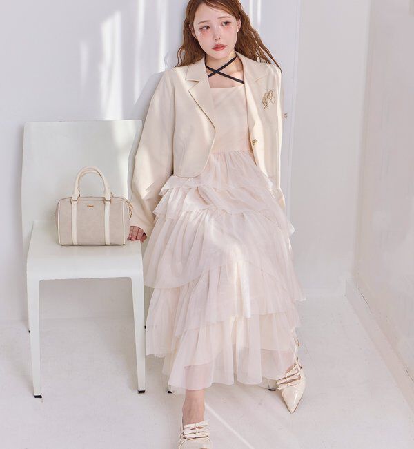  「【WEB限定リバイバル】ブローチ付きショートテーラージャケット」|テーラードジャケット|