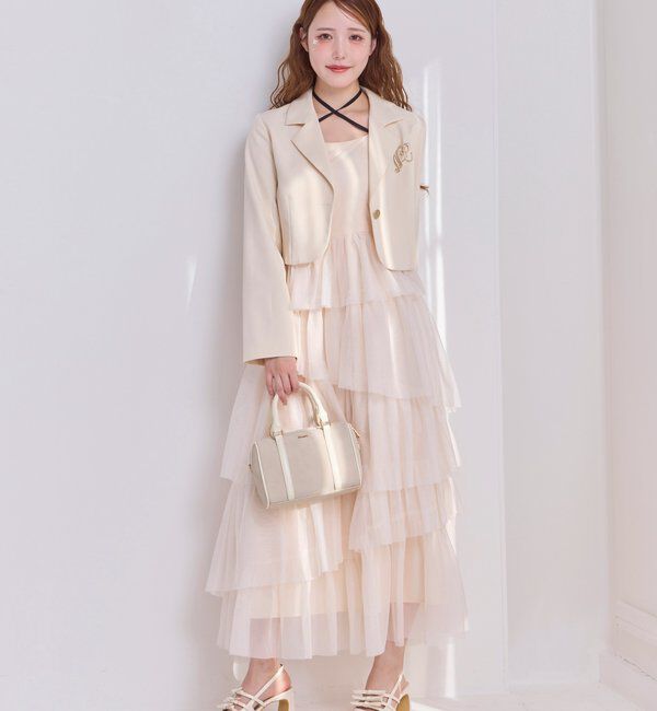  「【WEB限定リバイバル】ブローチ付きショートテーラージャケット」|テーラードジャケット|