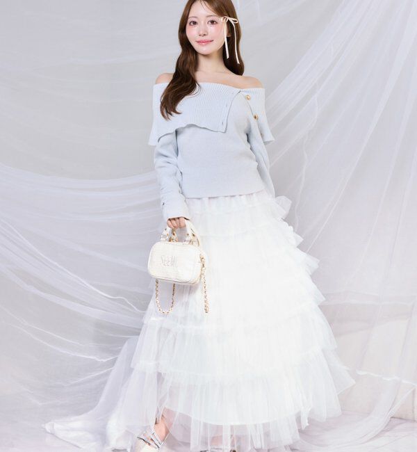  「チュールロングスカート」|スカート|